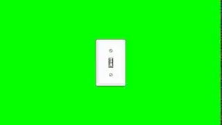 Animated Hand Turning On Off Light Switch ~ Green Screen ~ Fun Channel
