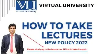 How to Take Lectures at Virtual University | VU Lectures Attendance