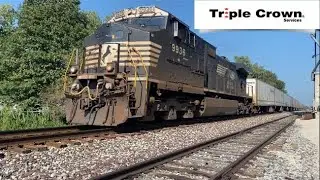 The Final RoadRailer Train: NS 255 TripleCrown Service - Lanesville, IL 8-25-24