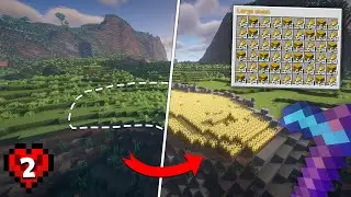 I Built a HUGE FARM in Minecraft Hardcore