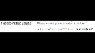 MMP I& II (Video 8),Decimal fraction  0.333... as a Geometric Series which Converges.