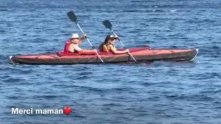 Kayaking for the first time.