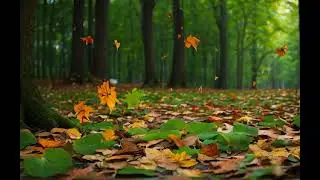 green leaves falling #ai #art #nature #love #serene #india