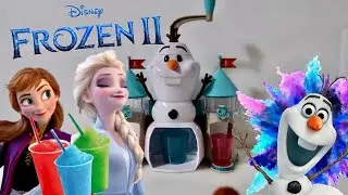 Frozen 2 Olaf Slushy Treat Maker! with Anna and Elsa!
