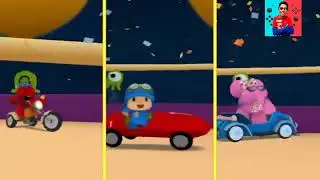 Jugando Pocoyo Racing multijugador con Fredy y con ng64 