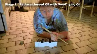 How to Clean Oil Paint from a Brush Without Solvents