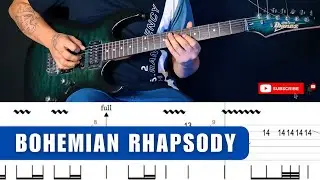 Queen - Bohemian Rhapsody Guitar Solo Lesson With Guitar Tab