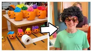 Halloween Toilet Paper Roll Challenge!