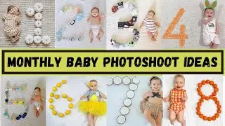 Monthly Baby Photoshoot Ideas at Home | Monthly Birthday Photography Ideas | Saru's Empire