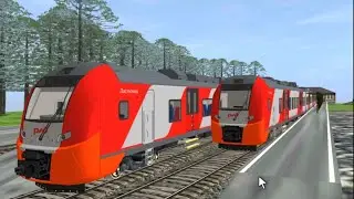 Покатушки в Trainz android! Ласточка сообщением Сортировочная - Вокзал