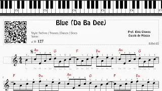 🎼 Blue (Da Ba Dee) - 6348 - Tutorial Partitura Fácil