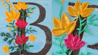 Texture Art on Canvas | Easy DIY Textured Art Tutorial | Palette Knife Flower