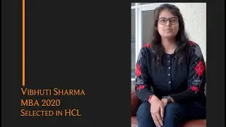 Vibhuti Sharma, MBA 2020, selected in HCL