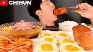 CHINESE MUCKBANG!!! Fat man eats delicious Korean Fried Egg Delicacy! #10000caloriechallenge