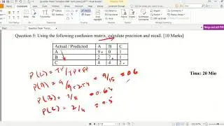 MLDS MID Q5 Answer: Calculating Precision and Recall from Confusion Matrix