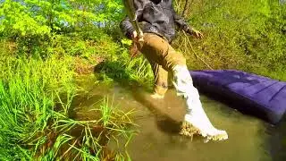 White patent boots review. Purchased for use in the swamp and for swimming in the water. wetlook.