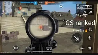 Playing CS-ranked in Free fire🔥 1st 2024 gameplay video #booyah