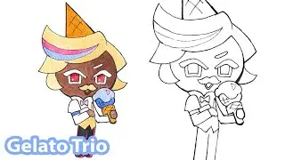 How to draw Gelato Trio | Cookie Run Kingdom