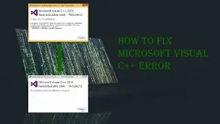 Visual C++ 2015 error