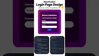 How to make Login page using Html and css part-1🔥🔥✨#shorts #coder #coding #css #html #javascript
