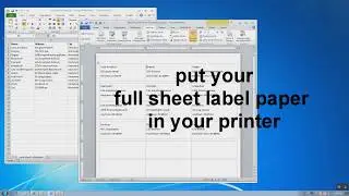 create labels with word and excel