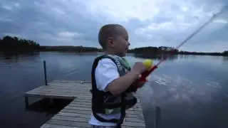 Hilarious 3 Year Old Boy Fishing Video