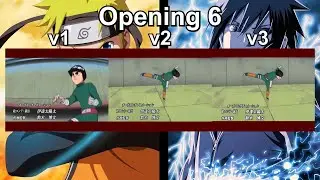 Naruto - Opening 6 Comparison - Versions 1-3 (HD - 60 fps)