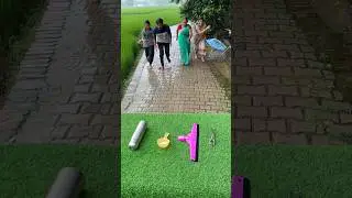 Racing in Rain & Collect Londonderry with different things Challenge #game #shorts