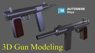 How to Make a Gun in Maya | Beginner 3D Modeling Tutorial | Autodesk Maya