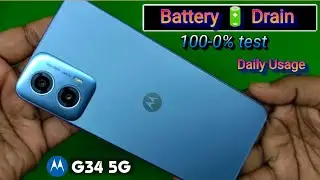 Moto G34 5G battery drain test 100-0%