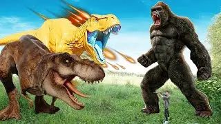 Best DINOSAUR FIGHT In Jurassic World Dominion | Most REALISTIC T-Rex Chase| Dinosaur Video