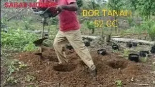 Bor tanah, mesin boleh apa saja, satu lubang 5 detik, pro quip 52 cc @SABARMOWER
