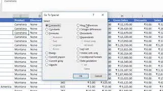 Go To Special   Conditional Formatting