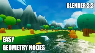 Easy Geometry Nodes - Lowpoly Environment BLENDER 3.3