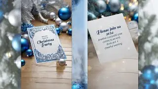 Elegant Design Christmas Party Invitation 3D Instagram Story After Effects Template