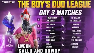 THE BOY's Duo League | CS VERSION | ROUND 1 | DAY 3 | Sallu and Dowdy