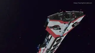 Heavy cruiser flyby (concept shot)