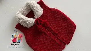 Peluş Yakalı Kolay  Bebek Yeleği / Şişme Yelek