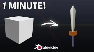 Create a Low Poly Sword in Blender in 1 Minute!