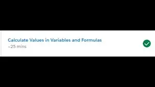 Calculate Values in Variables and Formulas Unit Trailhead Solution #97 