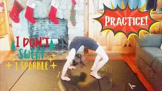 GYMNASTICS Moves at Home! | Easy Moves and Helpful Stretches | Mia and Ellie