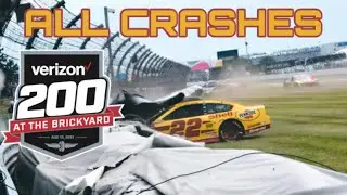All Crashes from the 2021 Verison 200 at the Brickyard