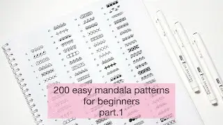 200 easiest mandala patterns Part.1💕🌸✨ How to draw, mandala art for beginners, easy drawing.