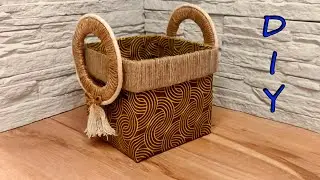 I don't throw away cardboard boxes, but make beautiful organizers for storage