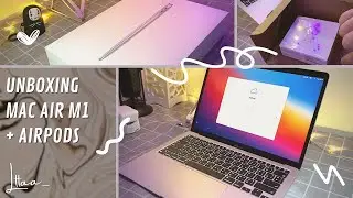 💻 Macbook Air M1 - Silver + 🎧 Airpods + 🍎 Accessories | 📦✨ Unboxing