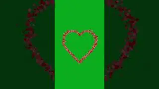 Green Screen Magic particles heart shape