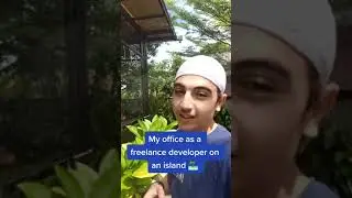 My office as a freelance developer on an island #Shorts