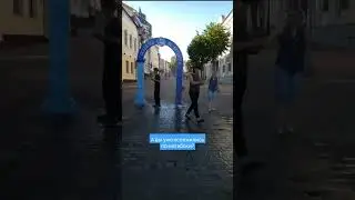 В Витебске дисперсионные рамки с распылителями воды уже радуют горожан 