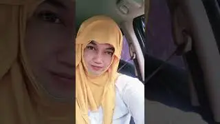 Bigo hijab yellow in the car feels normal because it's in the house