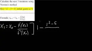 Newton's Method-- 3 Iterations by Hand (example)